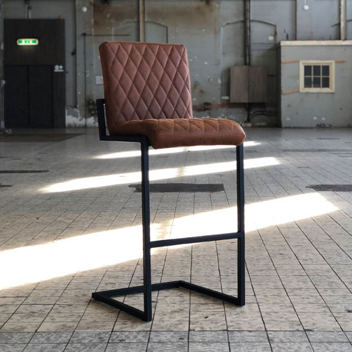 79 cm Barstuhl Goetz (Set of 2) LoftDesigns Farbe (Polster): Cognac 79 cm Barstuhl Goetz (Set of 2) LoftDesigns Farbe (Polster): Cognac